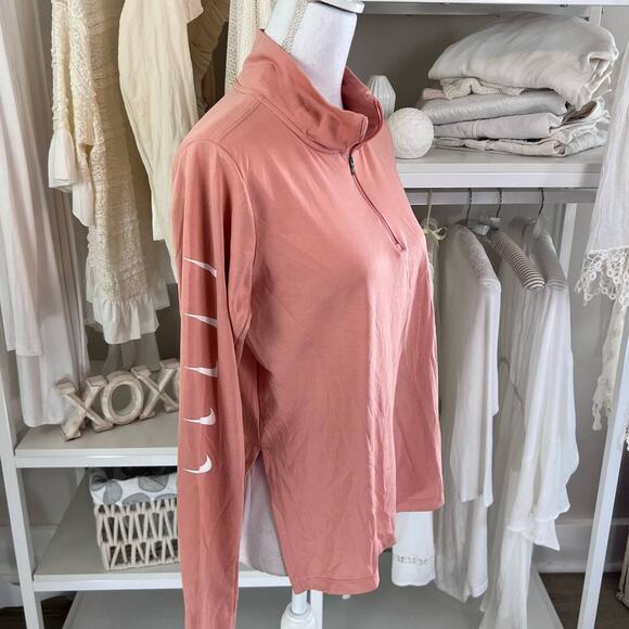 Nike Dri Fit blush pink women's size medium athletic jacket, athleisure #1381 - Picture 2 of 11